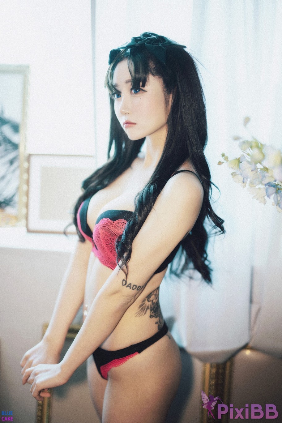 BLUECAKE Bomi and Zia Fate Saber x Thosaka Rin Lingerie.Ver PixiBB.COM 006