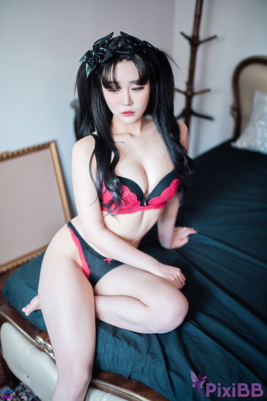 BLUECAKE Bomi and Zia Fate Saber x Thosaka Rin Lingerie.Ver PixiBB.COM 007