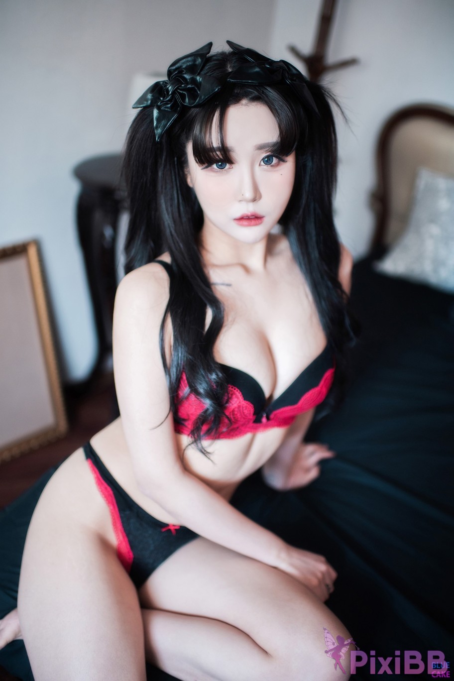 BLUECAKE Bomi and Zia Fate Saber x Thosaka Rin Lingerie.Ver PixiBB.COM 008