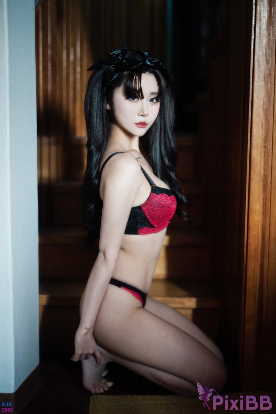 BLUECAKE Bomi and Zia Fate Saber x Thosaka Rin Lingerie.Ver PixiBB.COM 018
