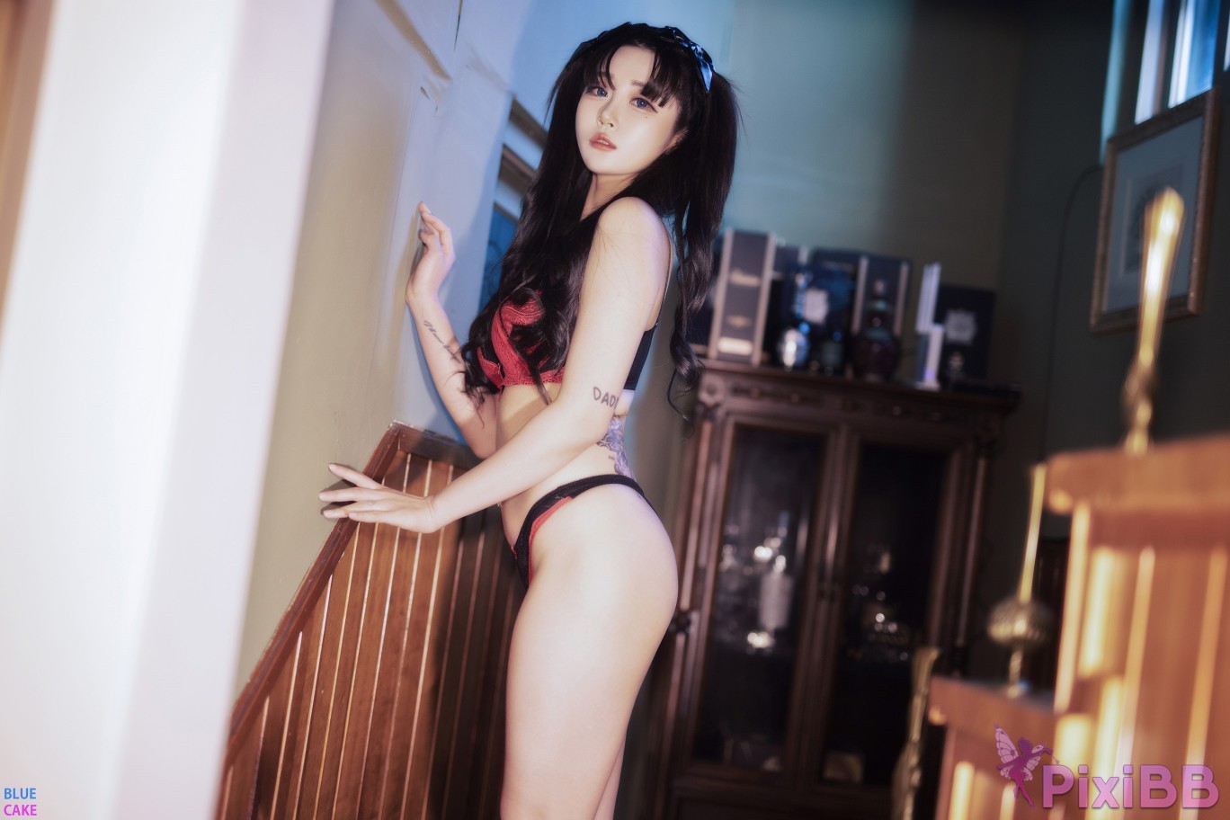 BLUECAKE Bomi and Zia Fate Saber x Thosaka Rin Lingerie.Ver PixiBB.COM 027