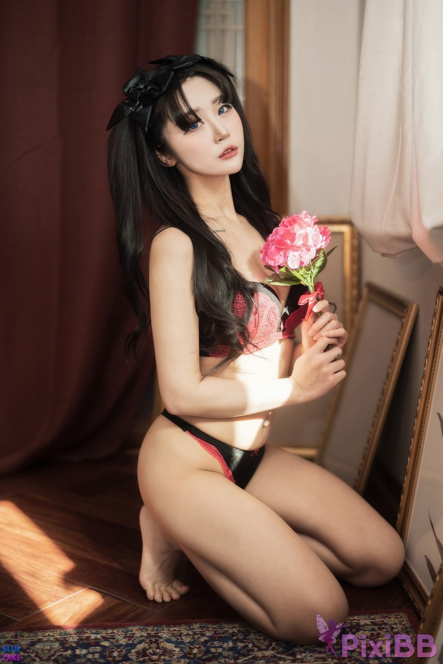 BLUECAKE Bomi and Zia Fate Saber x Thosaka Rin Lingerie.Ver PixiBB.COM 045