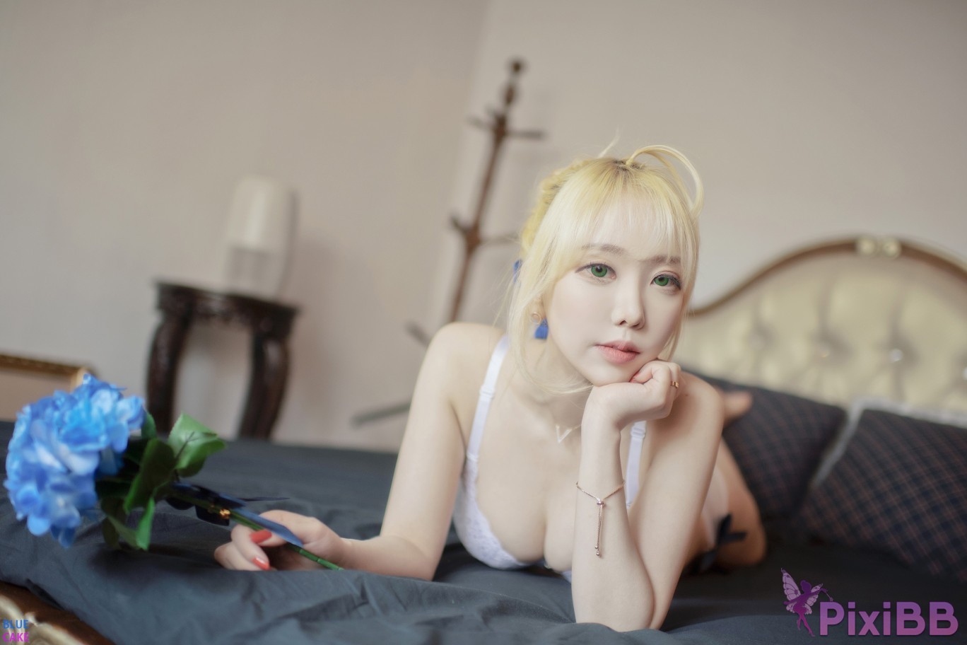 BLUECAKE Bomi and Zia Fate Saber x Thosaka Rin Lingerie.Ver PixiBB.COM 053