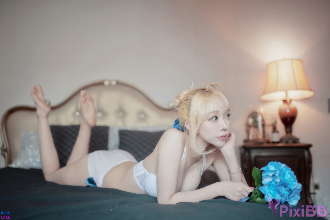 BLUECAKE Bomi and Zia Fate Saber x Thosaka Rin Lingerie.Ver PixiBB.COM 055